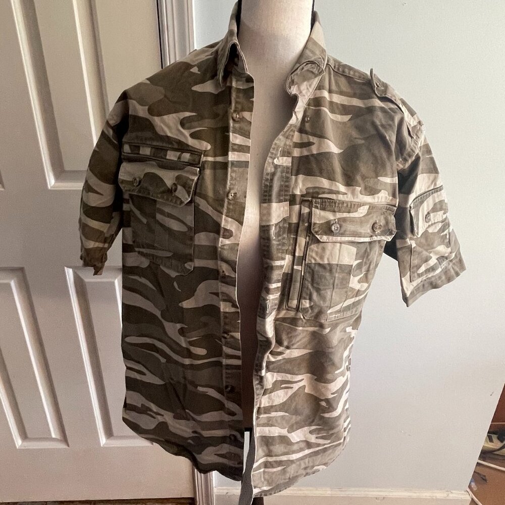 CABELLA'S Safari series women's camouflage cotton shirt sleeve shirt S/P